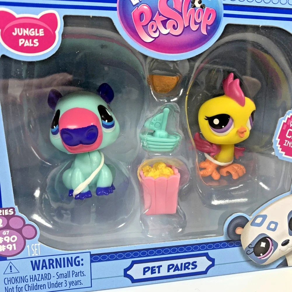 Littlest Pet Shop Pet Pairs Series 2 - Capybara #90 and Parakeet #91 Jungle Pals
